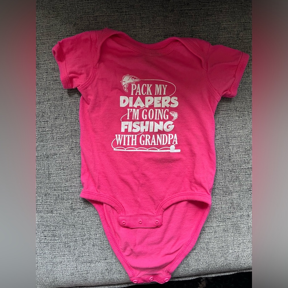 Pink Onesie, Grandpa, 12M
